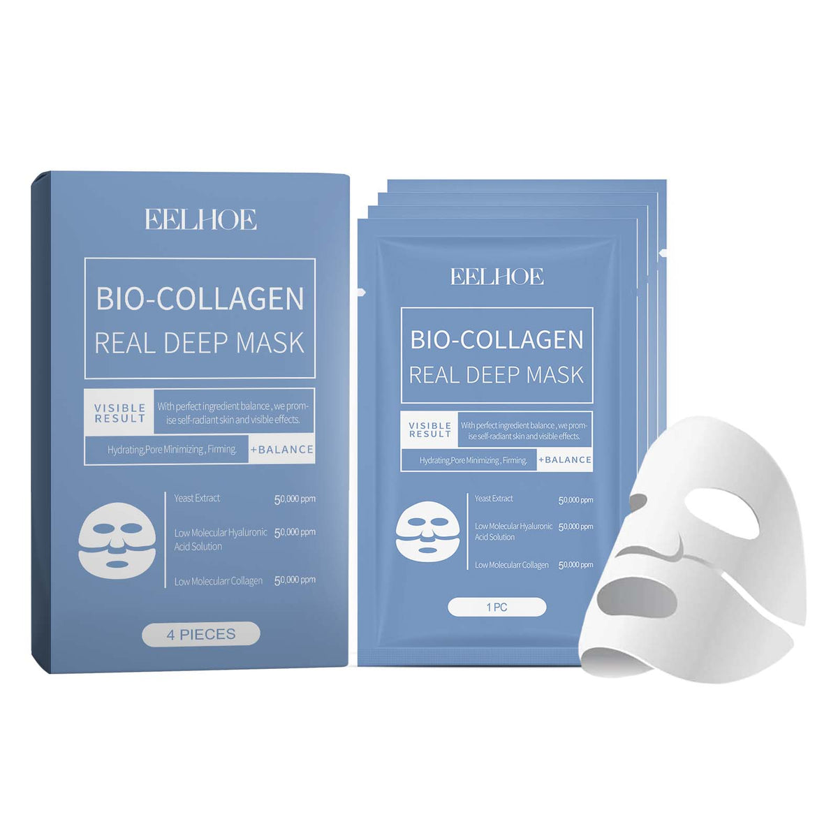 Collagen Mask Hydrates And Moisturizes Facial Skin Hydrating And Translucent Collagen Mask