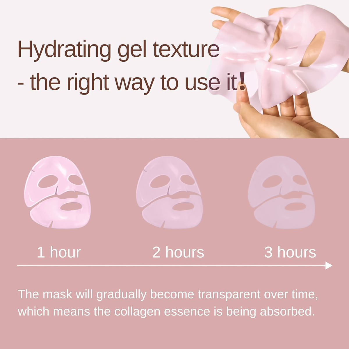 PDRN PINK COLLAGEN GEL MASK Pink Collagen facial mask Jelly Split facial mask